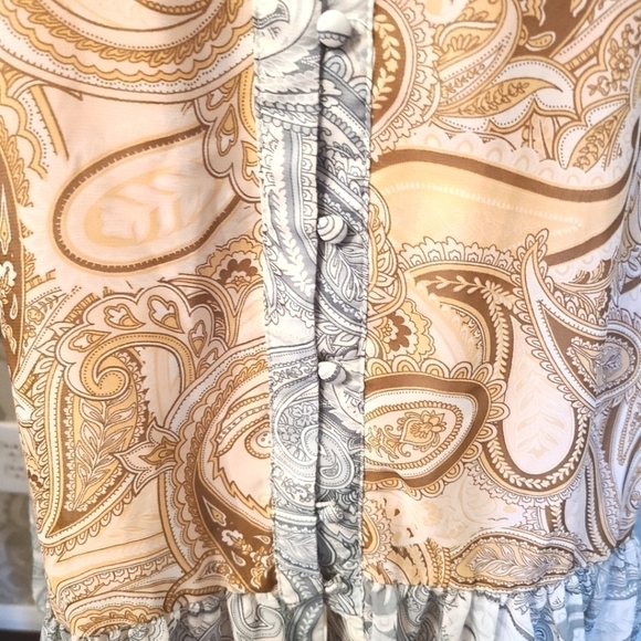 Laundry by Shelli Segal Ciffon Floral Paisley Design L/S Stylish Dress S… - Picture 4 of 7